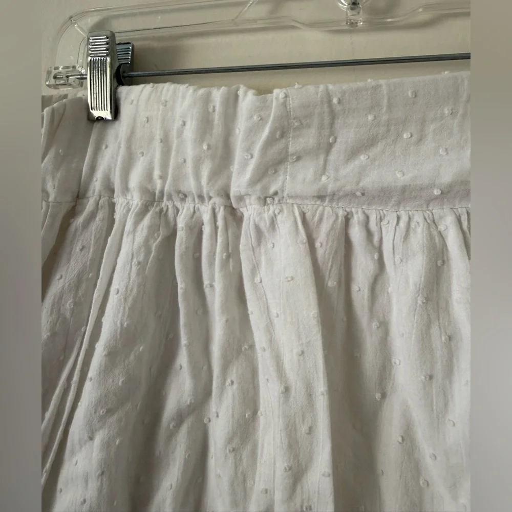 White Swiss Dot Lace Ruffled Mini A-Line Skirt Womens 8/10 Cottagecore Coastal - Picture 8 of 10